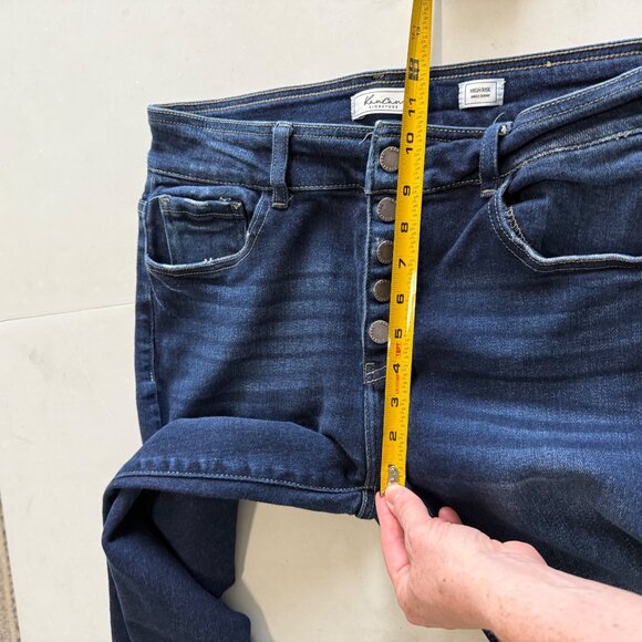 KanCan High Rise Ankle Skinny Button Fly Stretch Denim Blue Jeans Womens size 30 - Picture 12 of 12